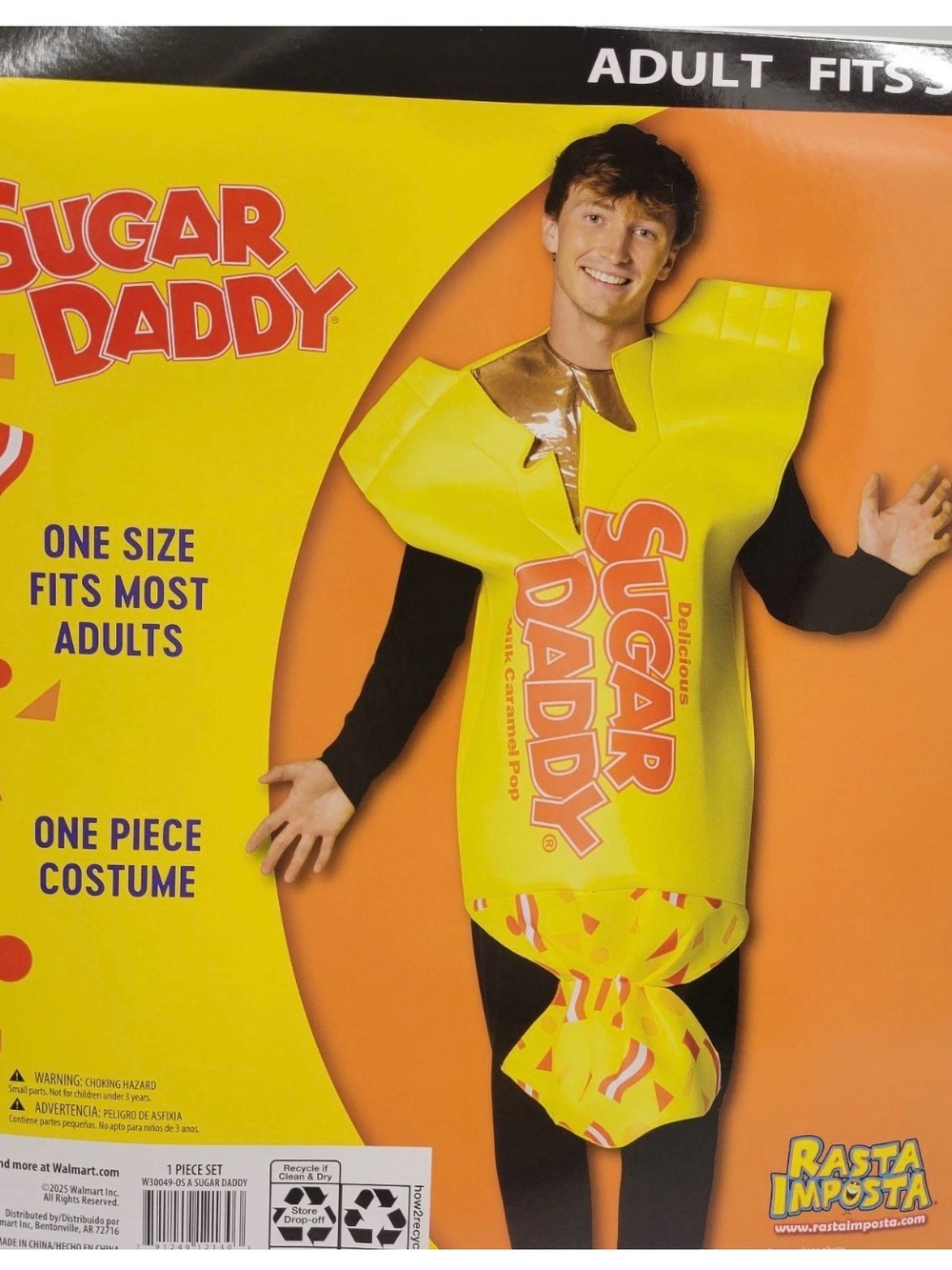 Halloween Costume Adult Rasta Impasta Sugar Daddy Candy Funny Gag One Size